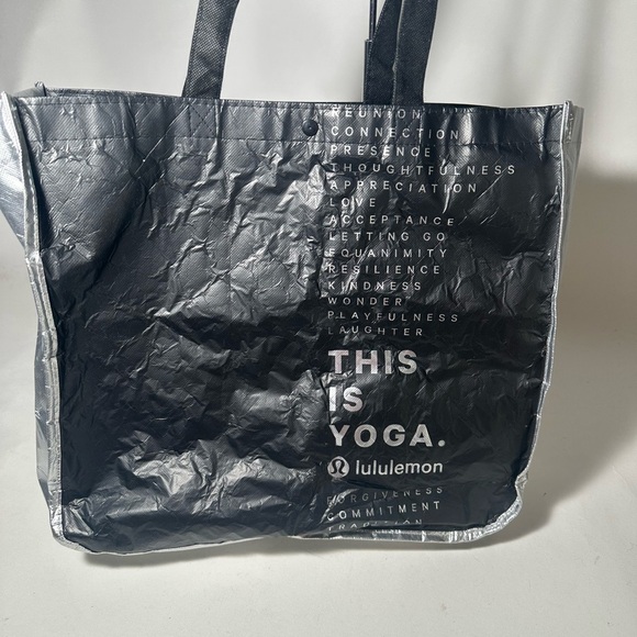 Lululemon Athletica Black and Silver Modern Tote - Picture 2 of 4